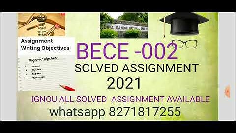 BECE -002 SOLVED ASSIGNMENT  2021