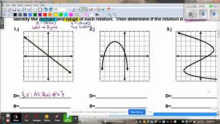 Review of Functions/Domain/Range