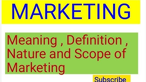 Meaning, Nature and Scope of MARKETING in hindi