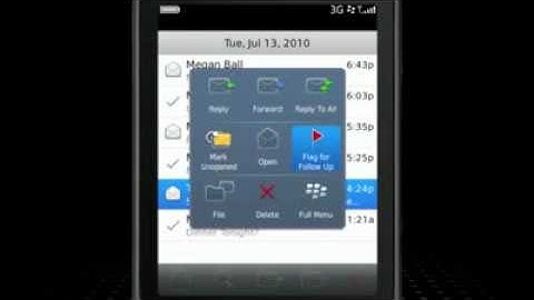Celluloco.com Presents : BlackBerry Torch 9800 Smartphone - Pop-up Menu - BlackBerry