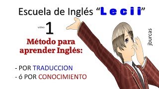 Part 1: INGLES POR TRADUCCIÓN Y POR CONOCIMIENTO - MÉTODO LECII