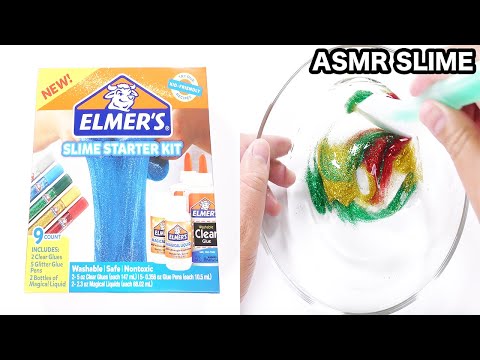 【ASMR】エルマーズスターターキット【音フェチ】ELMERS SLIME STARTER KIT【SlimeTube】