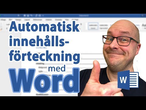 Word - Automatisk innehållsförteckning