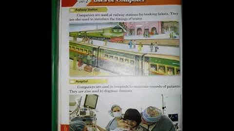 Computer Class 1 P.No14 Unit 2 " Uses of Computer " Topic Reading