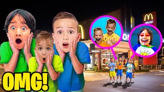Ryan's World and Vlad & Niki Try HAPPY MEAL from MCDONALDS at 3AM!