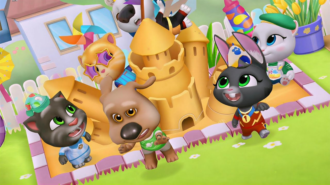 Kiddo's are building Stunning castle 🏰 with Mud 🏰🩰🤩My Talking Tom ...