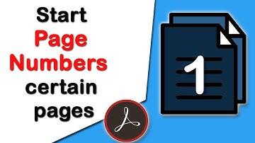 How to start page numbers from certain pages in PDF using Adobe Acrobat Pro DC