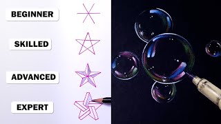 How to Draw - Easy Stars & Bubbles Art Illusions