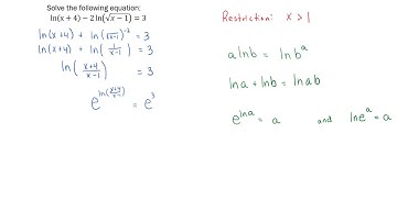 Solving Logarithmic Equations (challenging)