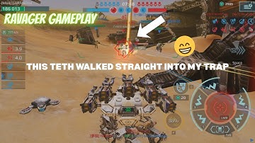 He fell right into my trap 😁 5 SHOCKTRAIN RAVAGER GAMEPLAY #2  #warrobots #warrobotsgameplay