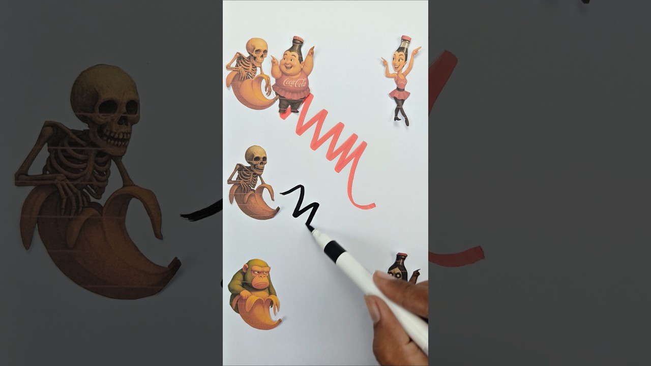 Chimpanzini Bananini X Ballerina Cococolina Fat line matching puzzle Craft