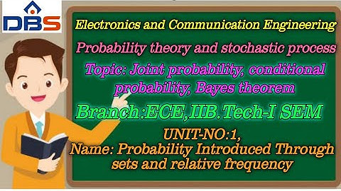 DBS -Joint Probability, Conditional Probability, Total Probability, Bayes’ Theorem,IIB.Tech-Isem