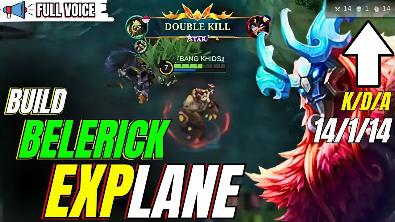 Build Belerick EXP Lane: kuat dan berdamage 🤯 ( New best build)
