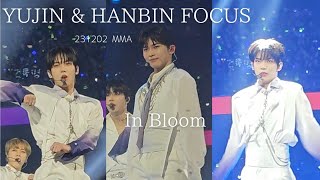 231202 YUJIN & HANBIN FOCUS 『 In Bloom 』ZB1 ZEROBASEONE (제로베이스원) 　MMA　Melon Music Awards 2023