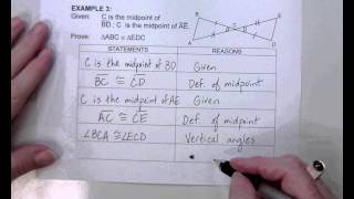 G2 Topic 9-3 Proof Proving Triangles Congurent using SSS, SAS, or ASA