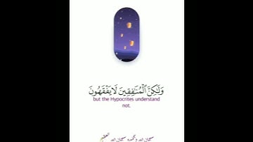 ولله خزائن السموات والأرض| تلاوة جميلة