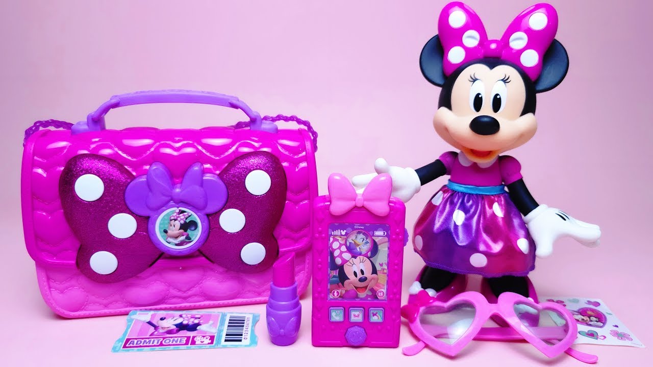 Disney Minnie Mouse Bowfabulous Bag Beauty Set Satisfying with Unboxing Compilation Toys ASMR