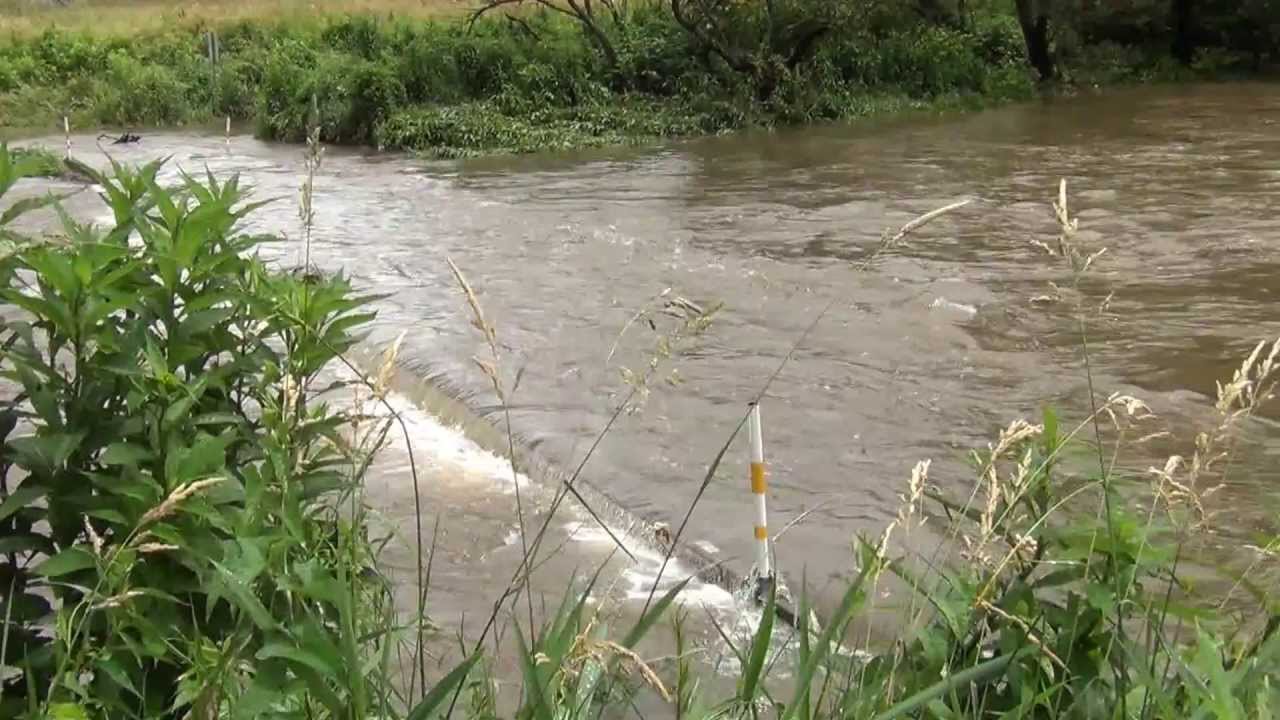 Ashe County North Fork New River flooding over bridge on McNeil Road