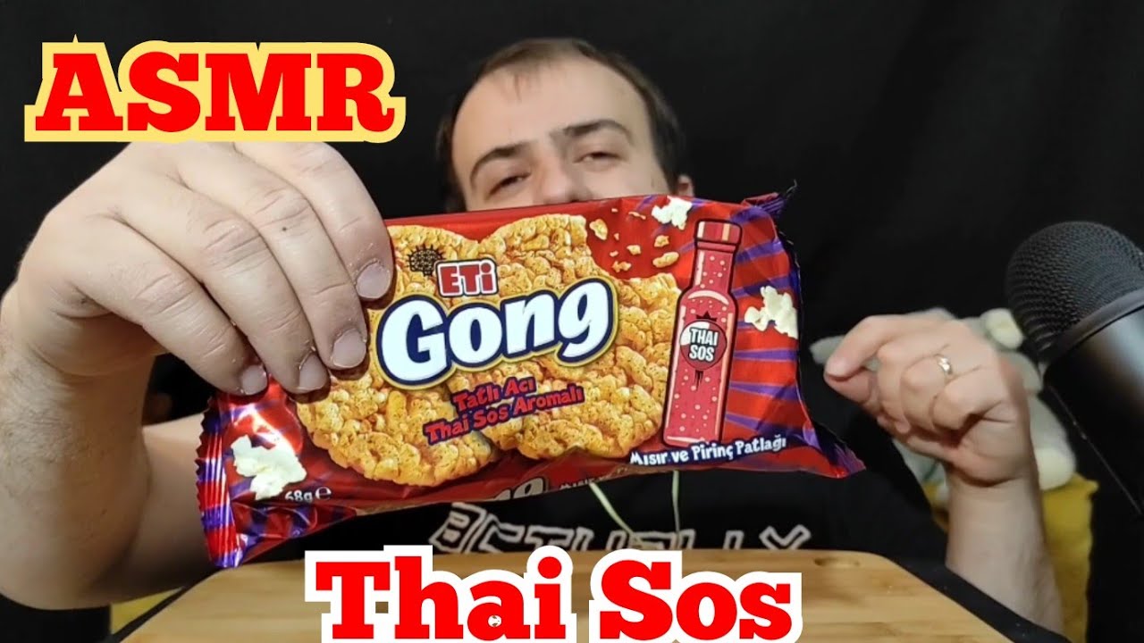 ASMR TÜRKÇE ETİ GONG THAİ ACI SOSLU YEMEK ASMR MUKBANG MISIR