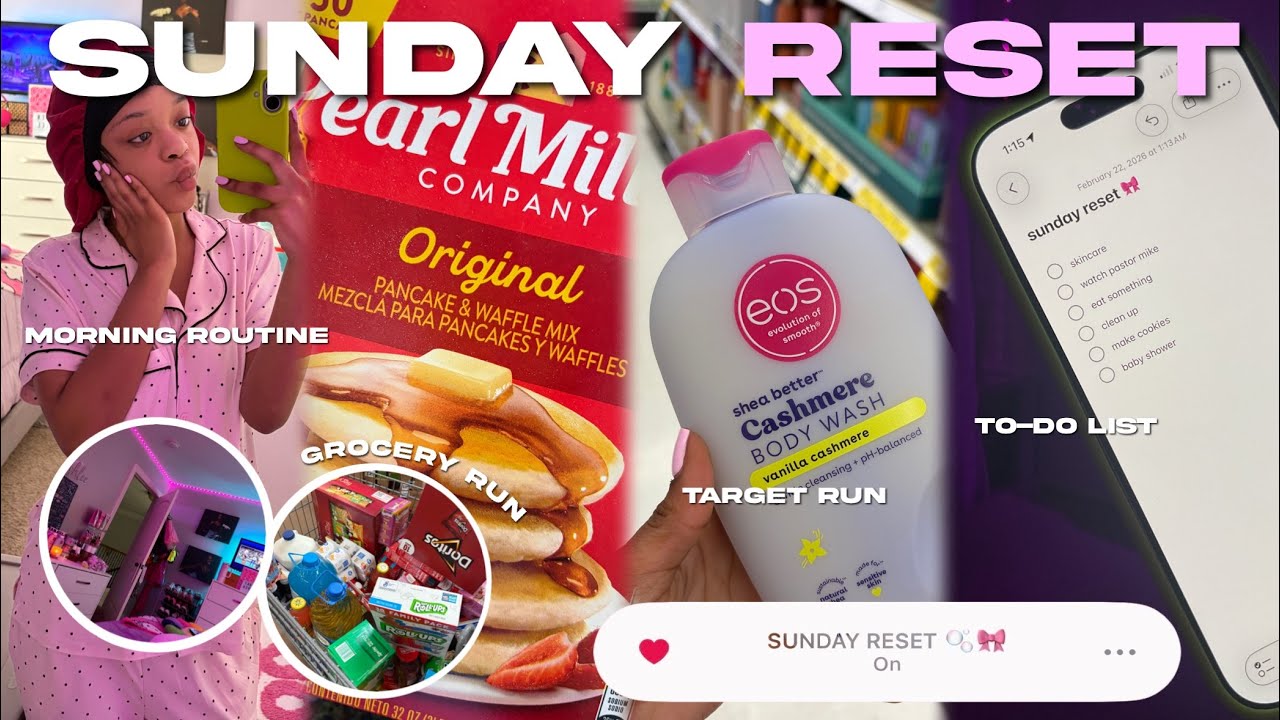 ВОСКРЕСНАЯ ПЕРЕЗАГРУЗКА ⊹ ࣪ ˖ | уход за кожей, поход в Target, уборка, выпечка и т. д.