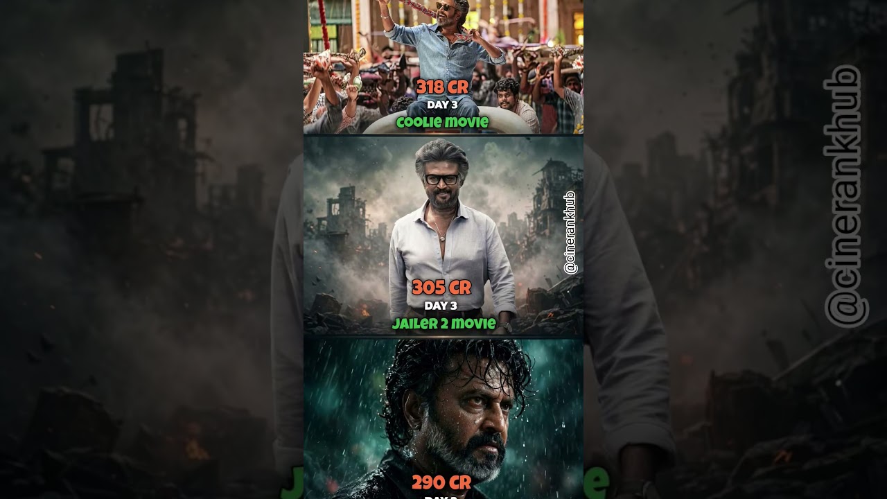 Coolie vs Jailer 2 Box Office Collection 🔥 Rajinikanth Movie Comparison #Shorts