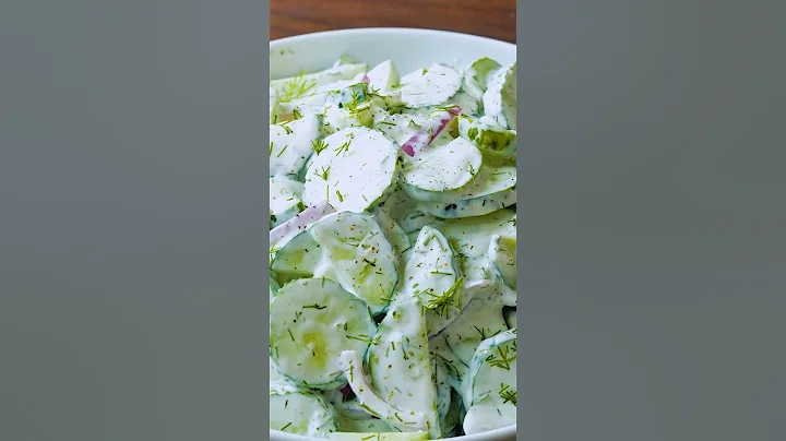 Creamy Cucumber Salad in 10 Minutes! #shorts