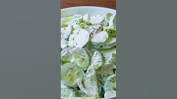 Creamy Cucumber Salad in 10 Minutes! #shorts