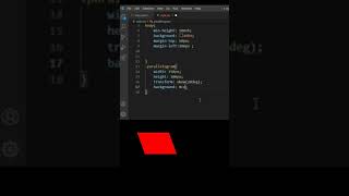 How to Make a Parallelogram Shape in HTML and CSS (Short tutorial) #short video #html #css
