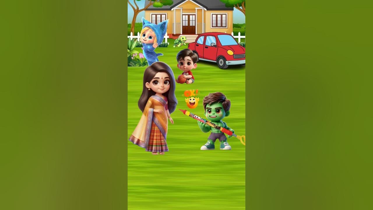 cartoon pictures of holi festival