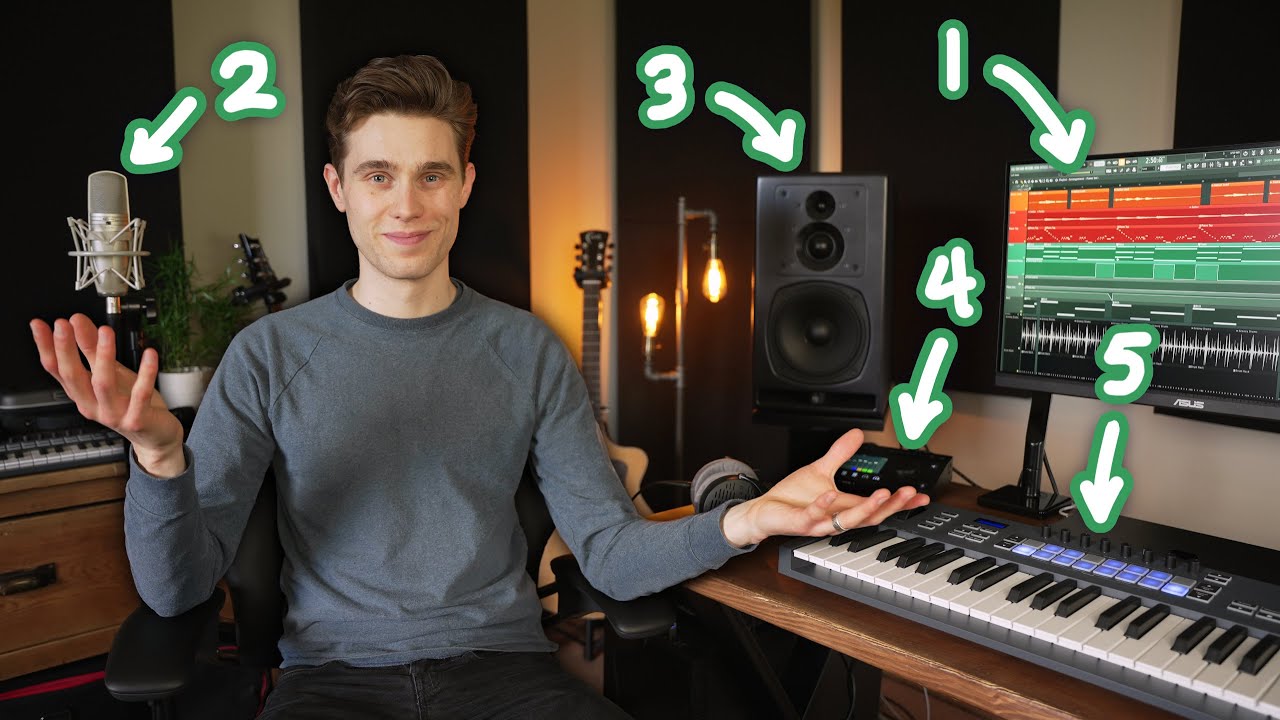 Home Studio Essentials (Get These First!)- Gear for Music Producers -  YouTube