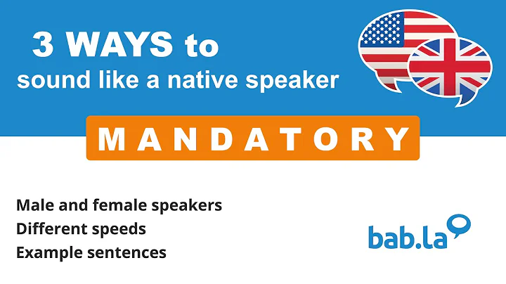MANDATORY pronunciation | Improve your language with bab.la