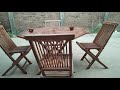 meja di segala tempat.spesial. setting meja octagonal.(prowolon) #table #furniture #jepara #folding
