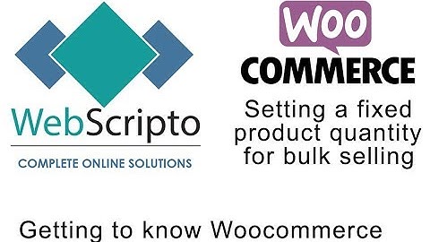 Selling Fixed Quantities with Woocommerce