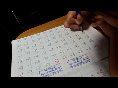 Video Cách viết chữ đẹp học sinh lớp 1 - cô Thanh luyện viết... - YouTube