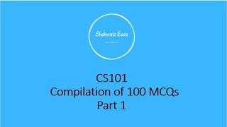 CS 101 - Introduction to Computing