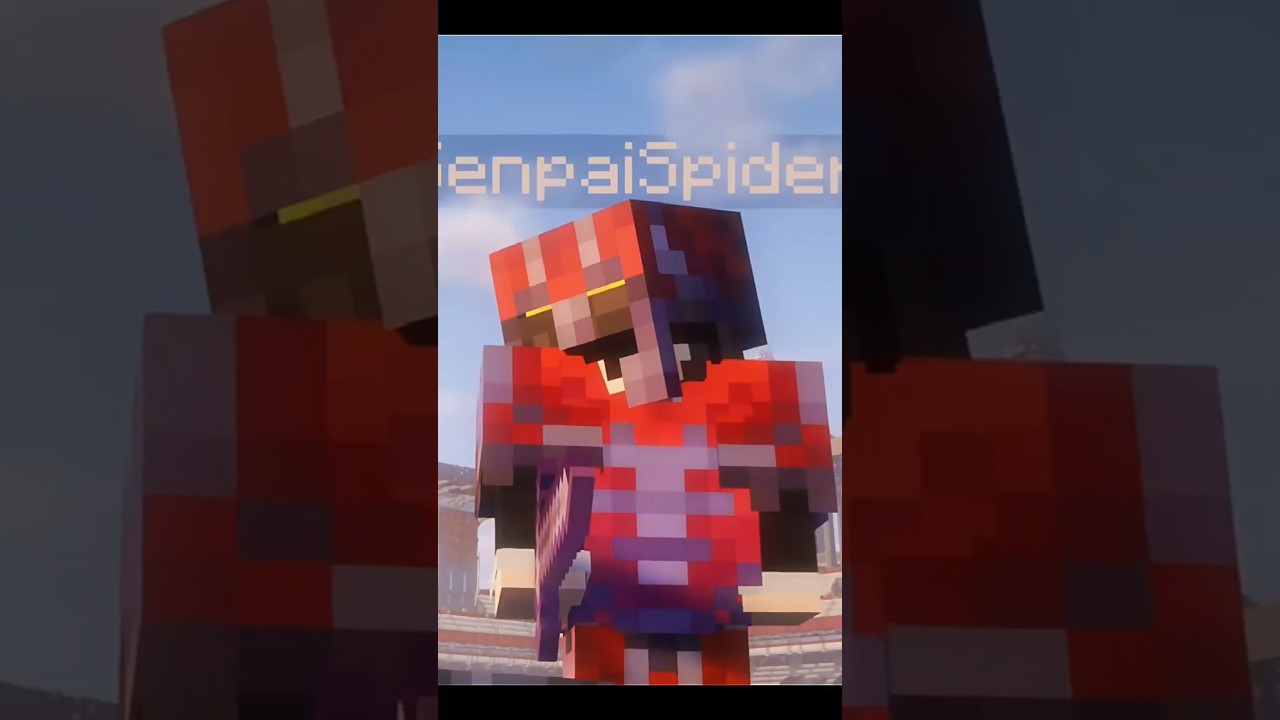 senpai fight with 1k people #senpaispider #minecraft #shorts #edit  #senpaispiderextra