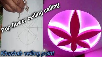 Pop flower false ceiling design marking by khushab ceiling point