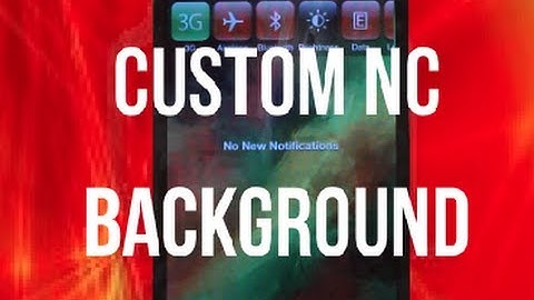 Upload CUSTOM Notification Center BACKGROUNDS with 