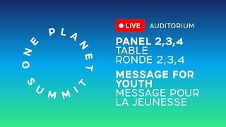 Panels and message to the youth - #OnePlanet