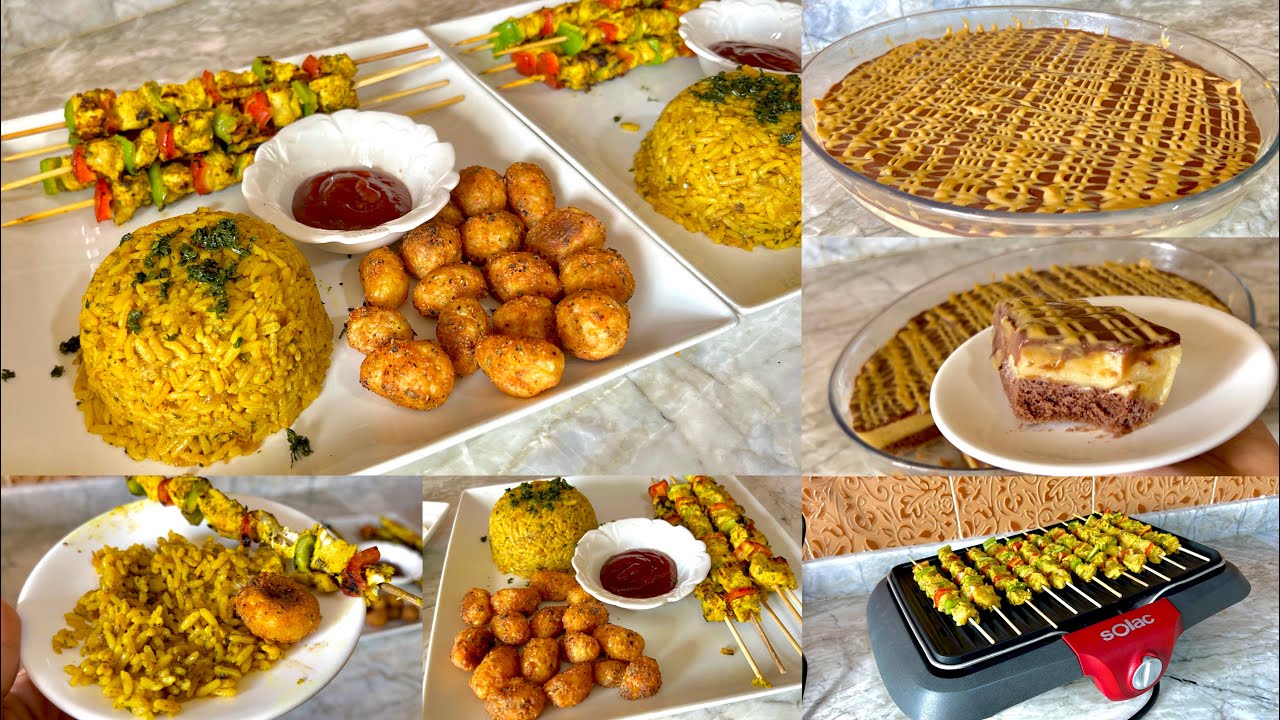 روتين صيفي بامتياز💪🏻قطبان الدجاج بتتبيلة رائعة مع أرز مرافق خطير وبطايطوس روعة وكيك الطبقات كريمة