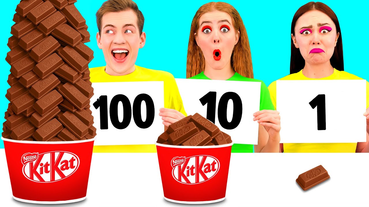 100 Слоев Еды Челлендж | Удивительный Челлендж с Едой от Fun Fun Challenge