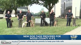 New dog tags given to Wood county K-9 s for start of 2025- 26 fiscal year