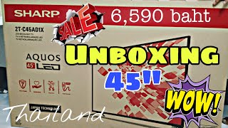 Sharp AQUOS 45" 2T-C45AD1X || Unboxing