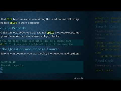 How to Randomly Generate Quiz Questions from a File Using Python