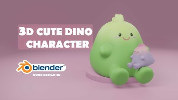 3D Character Modeling - Cute Dino / Blender 3.4