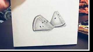 How To Draw Watermelon ? | Pencil Shading | Easy Sketches For Beginners |