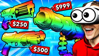 Selling RAINBOW NERF WEAPONS In VIRTUAL REALITY