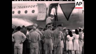 SIR ARCHIBALD CLARK-KERRY AND DR VAN MOCK LEAVE BATAVIA, JAVA - NO SOUND