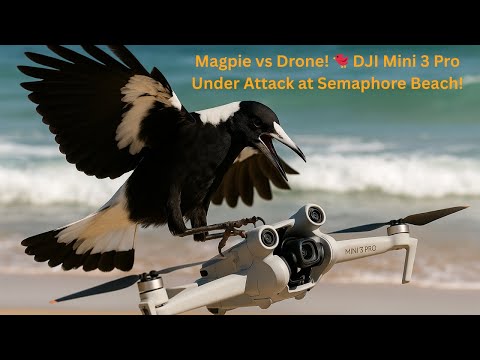 Magpie vs Drone! 🐦 DJI Mini 3 Pro Under Attack at Semaphore Beach!