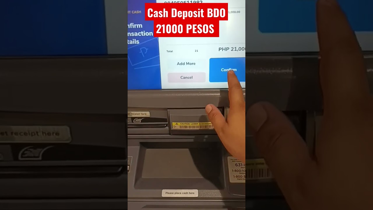 PAANO MAG BDO CASH DEPOSIT 21K PESOS!!